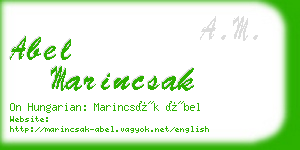 abel marincsak business card